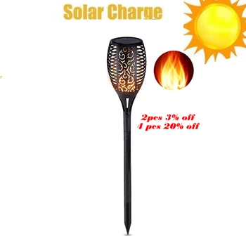 

update Solar 33LEDs Lawn Dancing flame Torch Lights radar Retro Streetlight Flame Lamp Flickering bulb dancing Lawn Lamps Path L