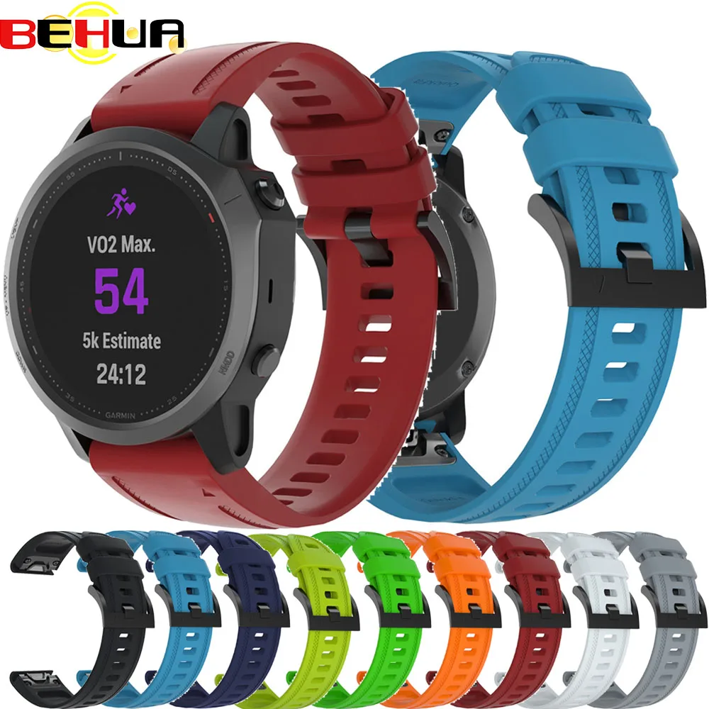Ремешок для смарт-часов Garmin Fenix 6S 5S Plus силиконовый 20 мм | Электроника