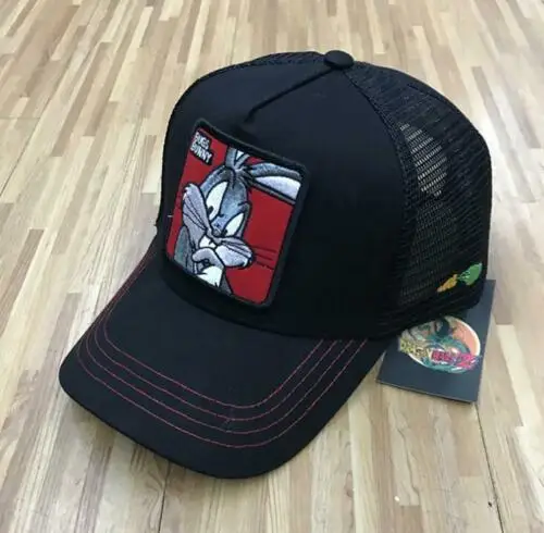 BUGS BUNNY-BLACK Новая летняя бейсболка для грузовика, сетчатая бейсболка в стиле хип-хоп, мужские кепки с вышивкой, бейсболка BUGS BUNNY-черный - Цвет: BUGS BUNNY-BLACK