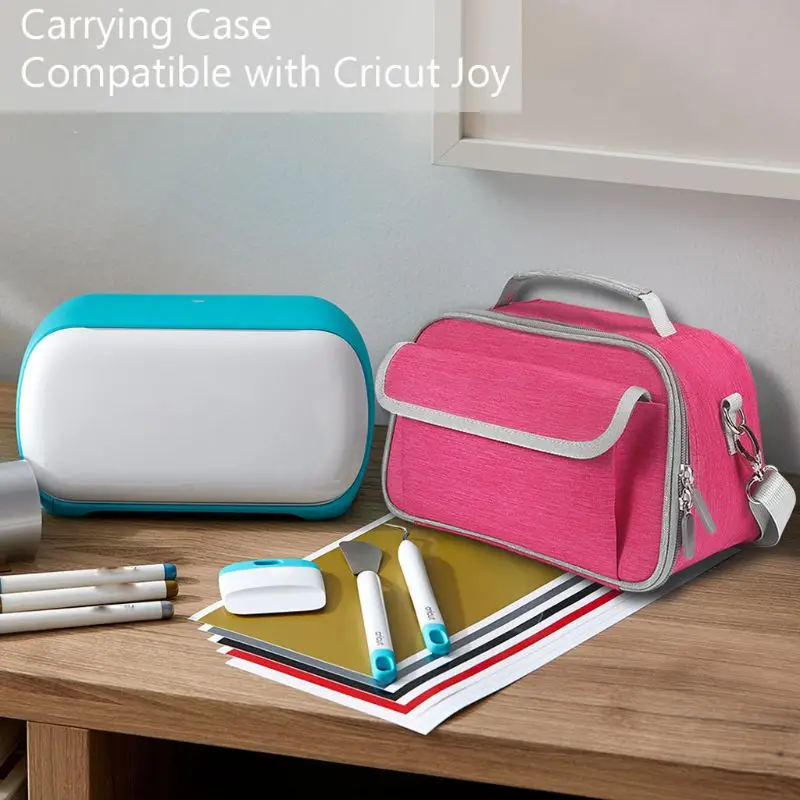 Portable Handbags Carry Case Box Storage Shulder Bag with Pocket for -Cricut Joy XXUC