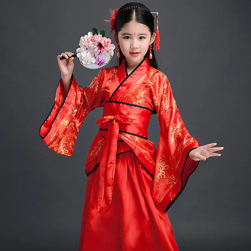 100-180CMTraditional Chinese Dance Costumes for Girl Skirt Qing Court Tang Suit Dynasty Cheongsam Dress for Women Party New Year
