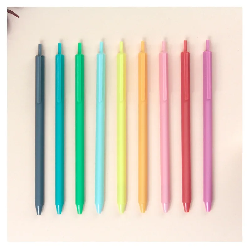 9pcs Morandi Gel Pens, Color Pen for Journaling, Drawing, Note Taking,  0.5mm Colorful Pens Stationery Gift Office School