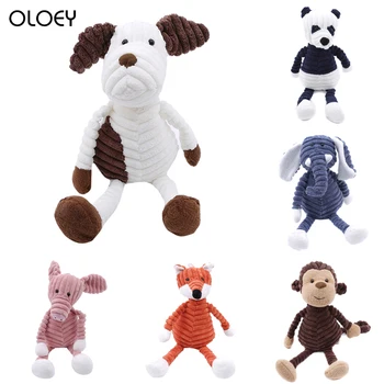 

Baby Elephant Lion Fox Rabbit Pig Panda Duck Monkey Soft Stuffed Toys Cute Torest Animal Plush Toy for Kids Stripe Line Friends