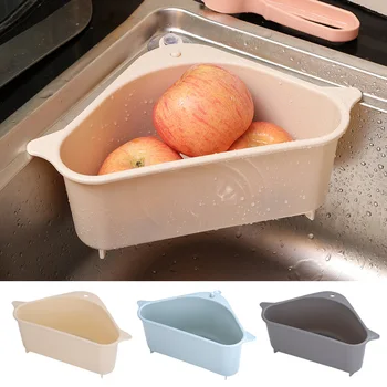 

New Hot Trianglular Drain Shelf Storage Rack Sucker for Kitchen Bathroom Support Corner Hanging Shelf Soap Box USJ99
