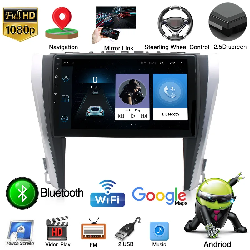 

2G+32G Android 11 For Toyota Camry 7 50 55 2015- 2017 Car Radio Multimedia Video MP5 Player Navigation GPS 2 din Car Audio