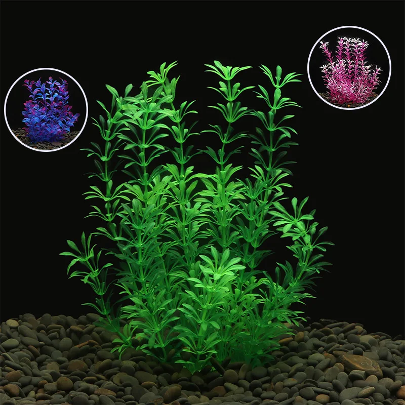 2PCSAquarium Fake Water Plants Artificial Eco Friendly Plastic Home Fsh