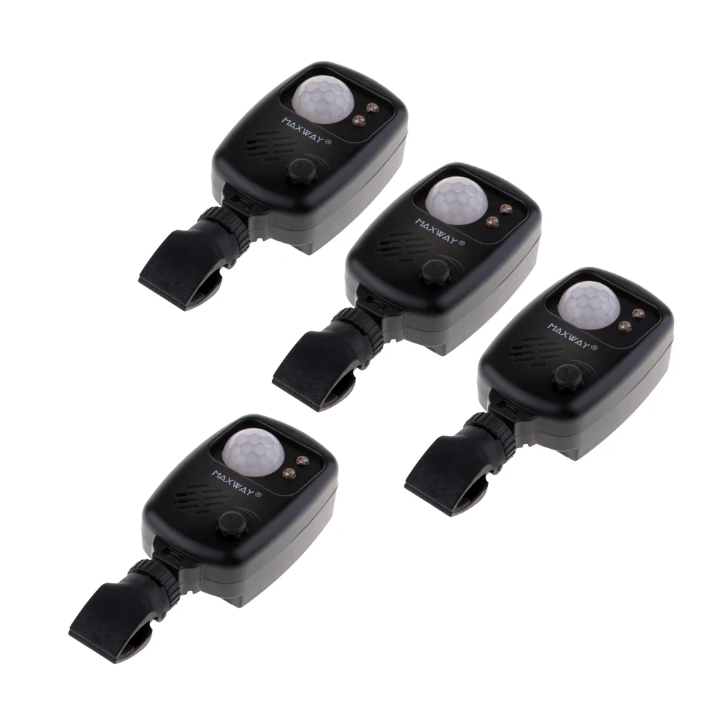 MagiDeal 4pcs Security Infrared Motion Sensor PIR Alarm for Fishing Camping