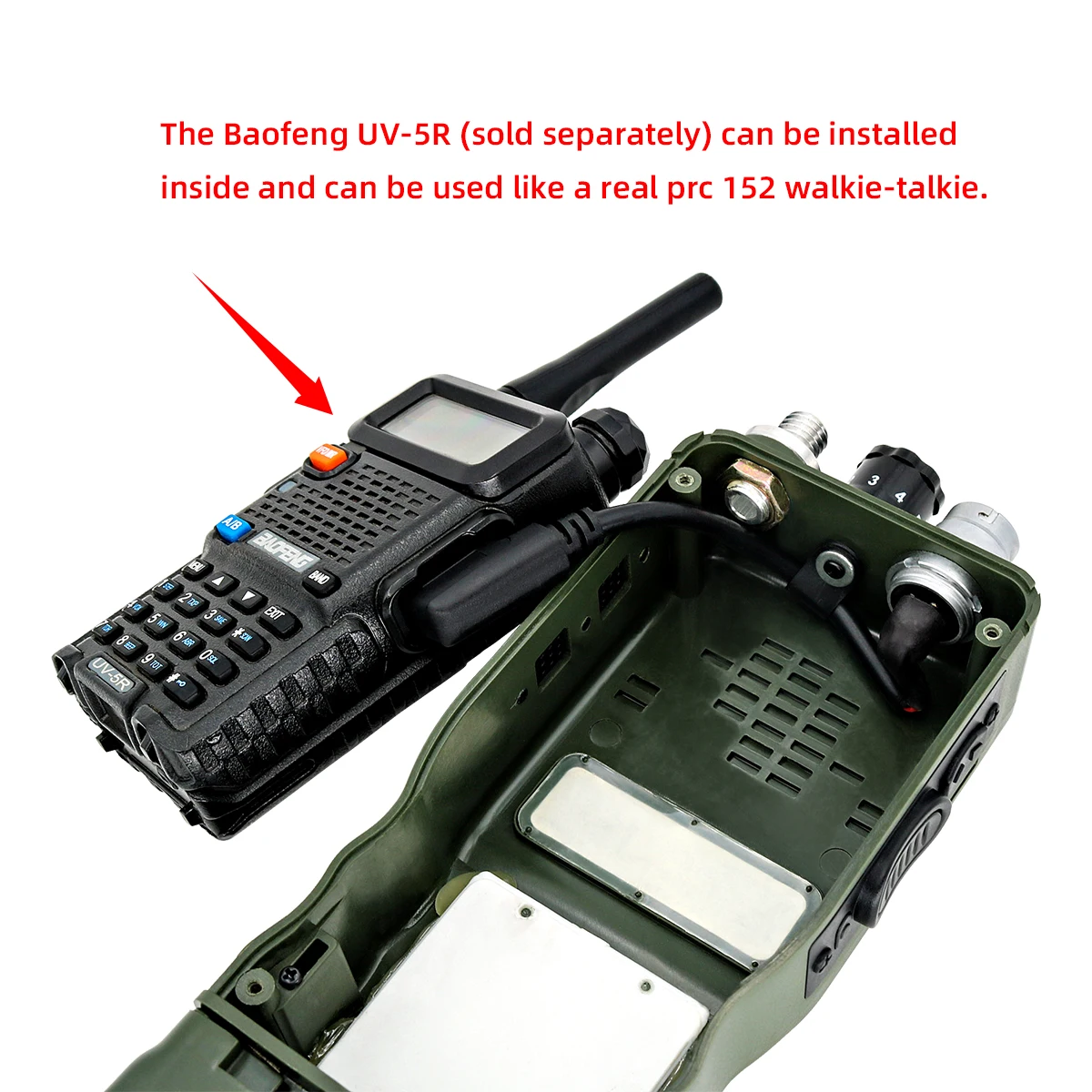 Харрис макет радиоприемника чехол PRC-152 PRC 152, военная рация-Walkie модель для Baofeng Радио, без функции+ с Peltor 6 Pin штекер ptt