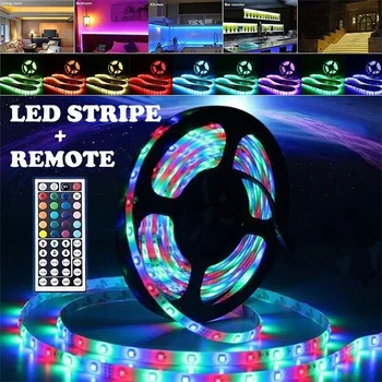 

20M LED RGB Strip Light Control Color Changing LED SMD 3825 RGB Light Strips RF Remote Rooms Party For Liveing Room Decoration