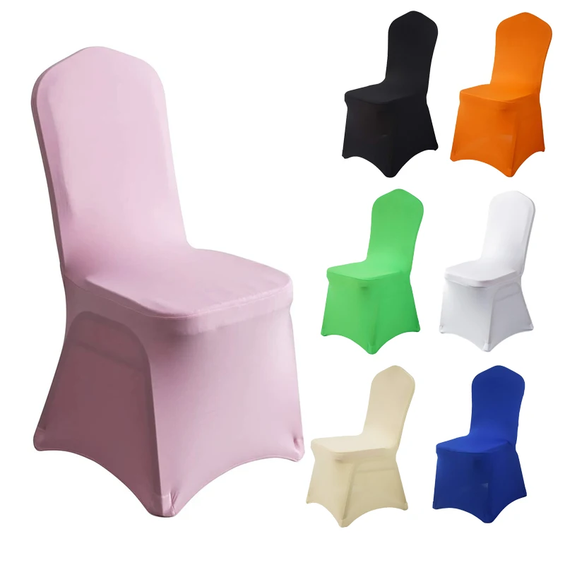 10PC Universal White Spandex Dining Room Chair Covers for Living Slipcovers Protector Wedding Banquet and Party |