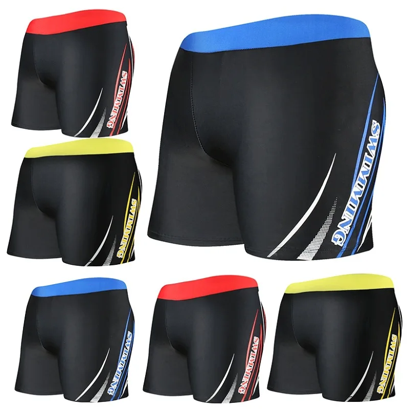 

New Style MEN'S Swimming Trunks Comfortable Boxer Plus-sized Swimming Trunks Loose-Fit Swimming Quick-Dry Beach Shorts Yk119933