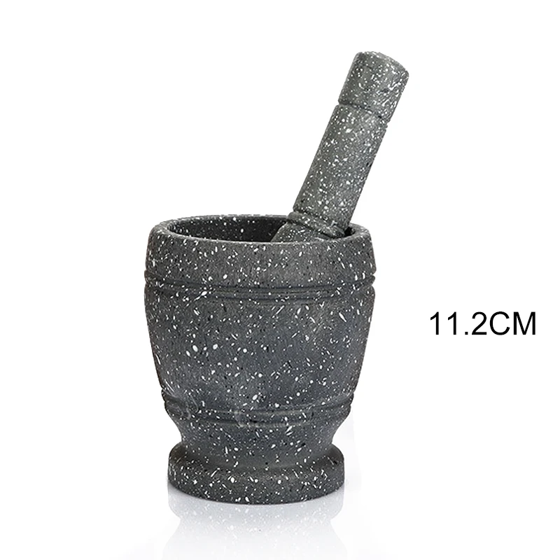 Granite Pestle and Mortar Set Herb Spice Pepper Garlic Grinder Solid Crusher