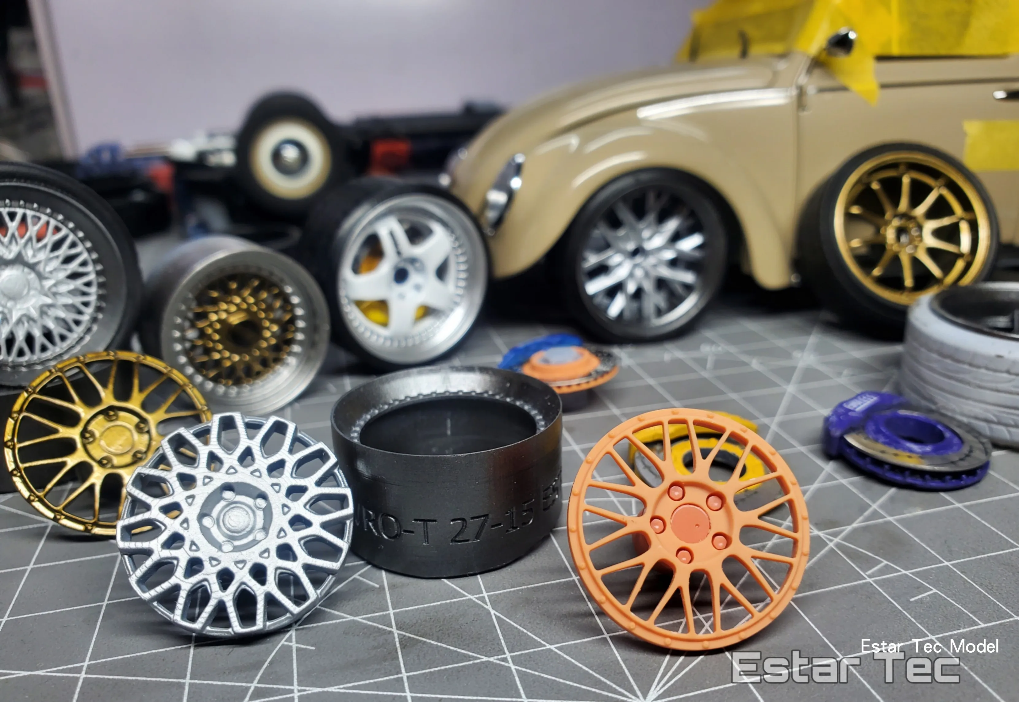 4Pcs 1 18 Scale Car Model Wheels 19