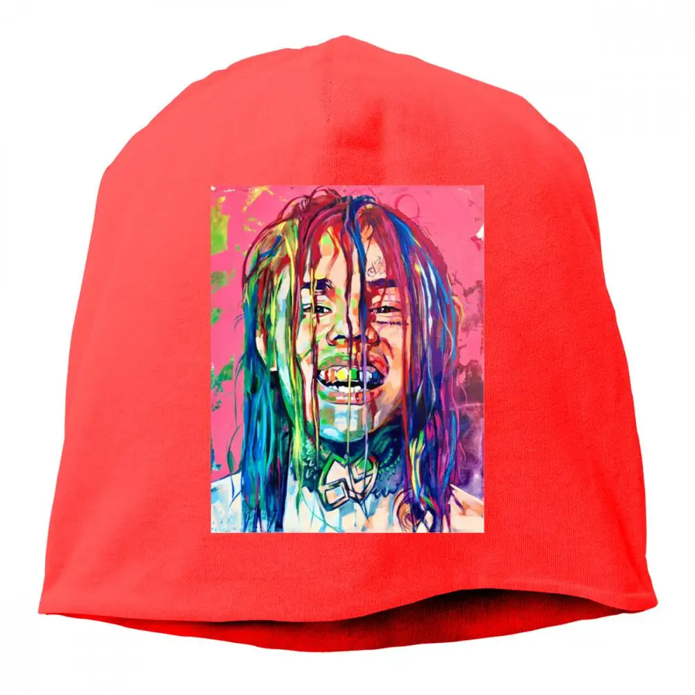 6ix9ine 7 принт вязанная хлопковая шапка Skullies унисекс для мужчин и женщин Хеджирование Кепка весна осень уличная повседневная спортивная хип-поп шапка шапочки