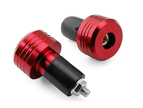 

1 pair Motorcycle Handlebar Aluminum 22MM Grips Bar End Cap Plug Slider Red