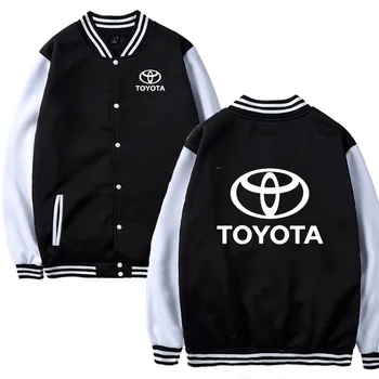 

Mens Baseball Jacket Toyota Car Logo Print Casual Hip Hop Harajuku Sweatshirts Mens Baseball uniform Slim Fit Unisex Clothing