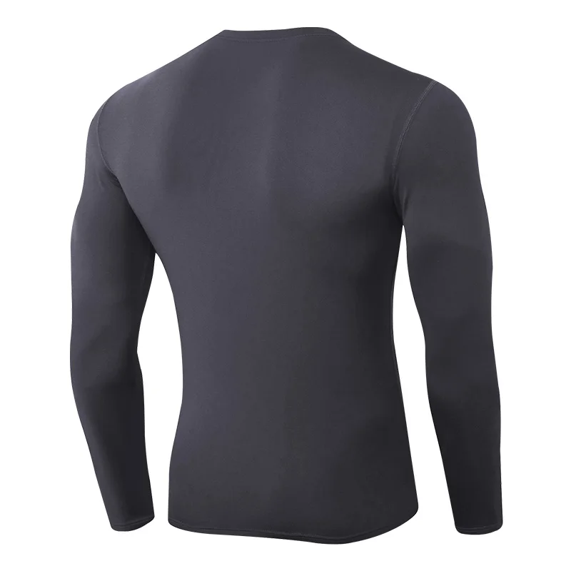2020 Winter Thermal Fleece Long Sleeve Running T-Shirt Men Quick Dry Stretch V-Neck Gym Fitness Shirt Sportswear Top Tees Custom 2