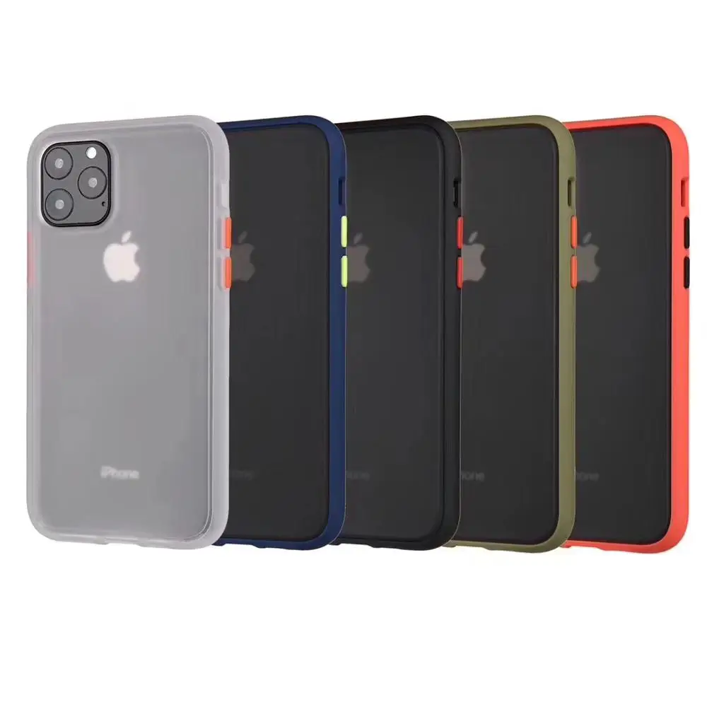 Модный противоударный матовый полупрозрачный чехол для телефона iPhone 11 Pro 7 8 Plus X XR