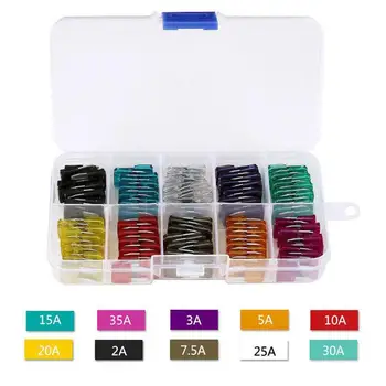 

100PCS 50PCS Car Fuses 2A 3A 5A 7.5A 10A 15A 20A 25A Auto Box with Assortment Blade Amp Clip Fuse Truck 30A 35A Set Type J6X8