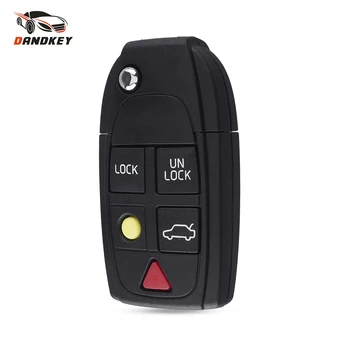 

Dandkey 5 Buttons Remote Flip Folding Key Shell Case Fob Keyless For Volvo XC70 XC90 V50 V70 S60 C30 Replacement