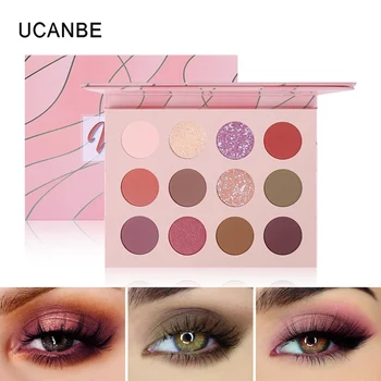 

Ucanbe 12-color Valentine Eyeshadow Palette Long-lasting Cosmetic Waterproof Smudge-proof Glitter Matte Eye Shadow L2