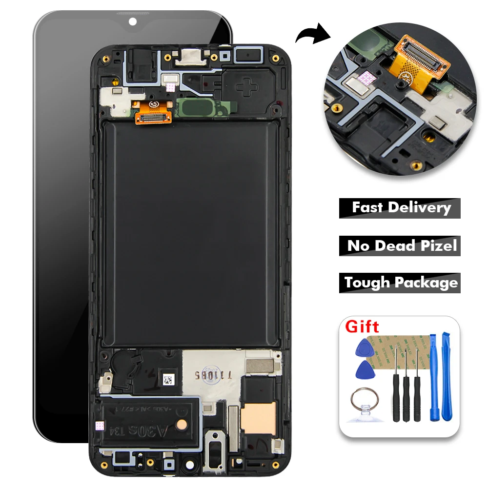 ЖК дисплей с дигитайзером сенсорного экрана для Samsung Galaxy A30S A307F DS A307 экран 6 4 дюйма