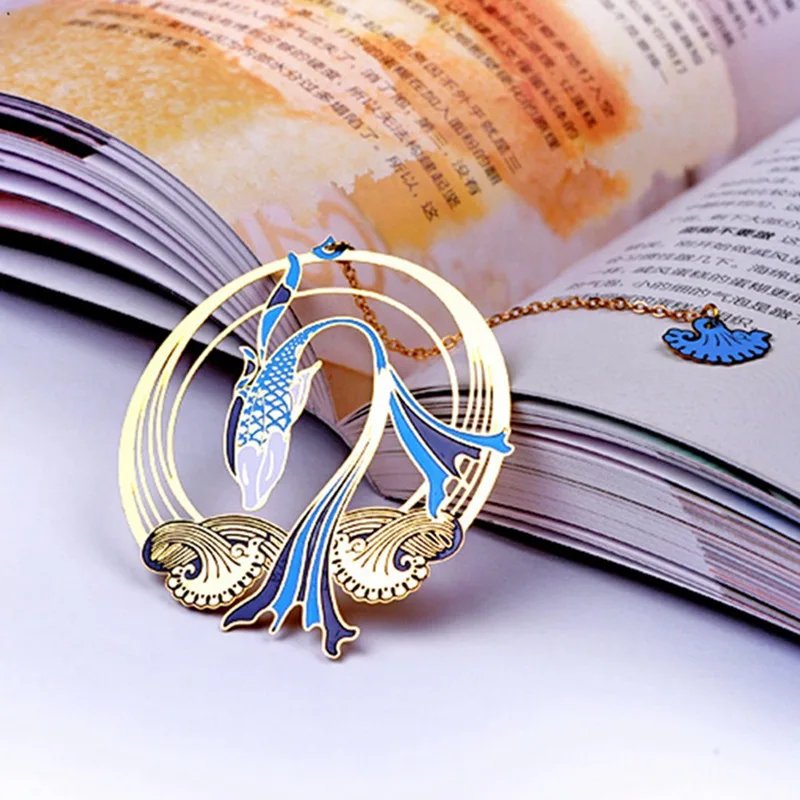 Элегантная винтажная металлическая Закладка в китайском стиле с бахромой