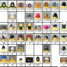 10 шт./лот кубики Moc фигурки шлем головные уборы аксессуары для DIY фигурка часть строительные блоки игрушки для детей куклы