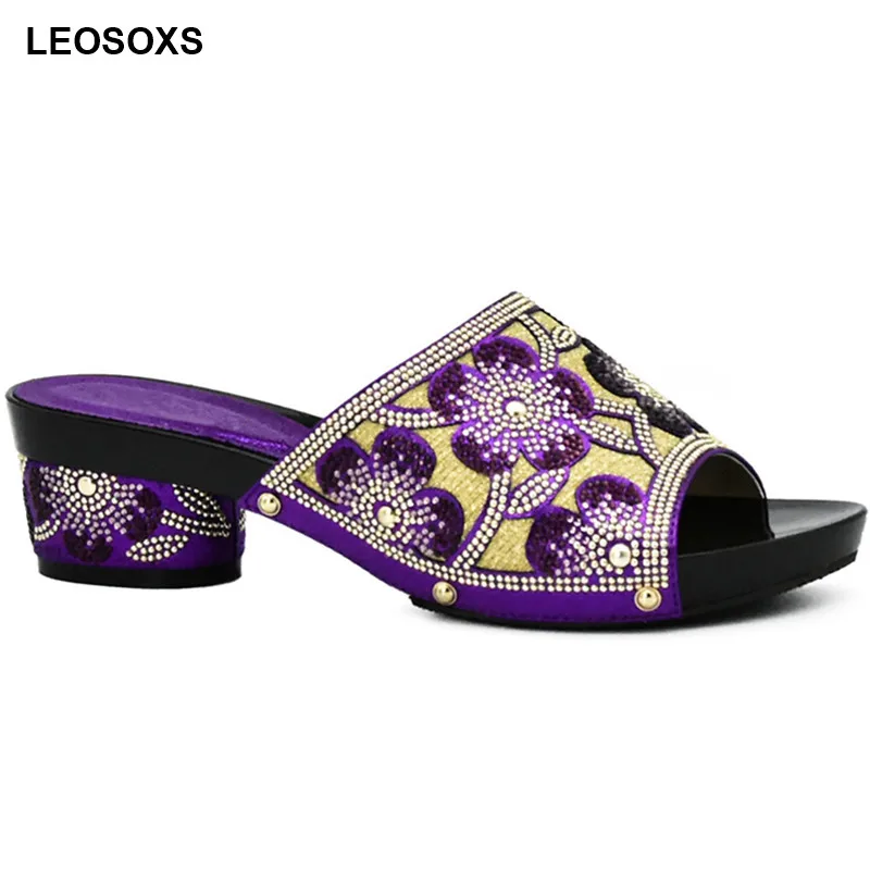 

Latest Elegant Italian Women Shoes High Heel Shoe for Women African Ladies Shoe for Party Decorated with Rhinestone Women Shoes