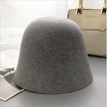 WZCX одноцветная винтажная шерстяная шапка в форме колокольчика, модная новая индивидуальная шапка для рыбаков, женская зимняя шапка