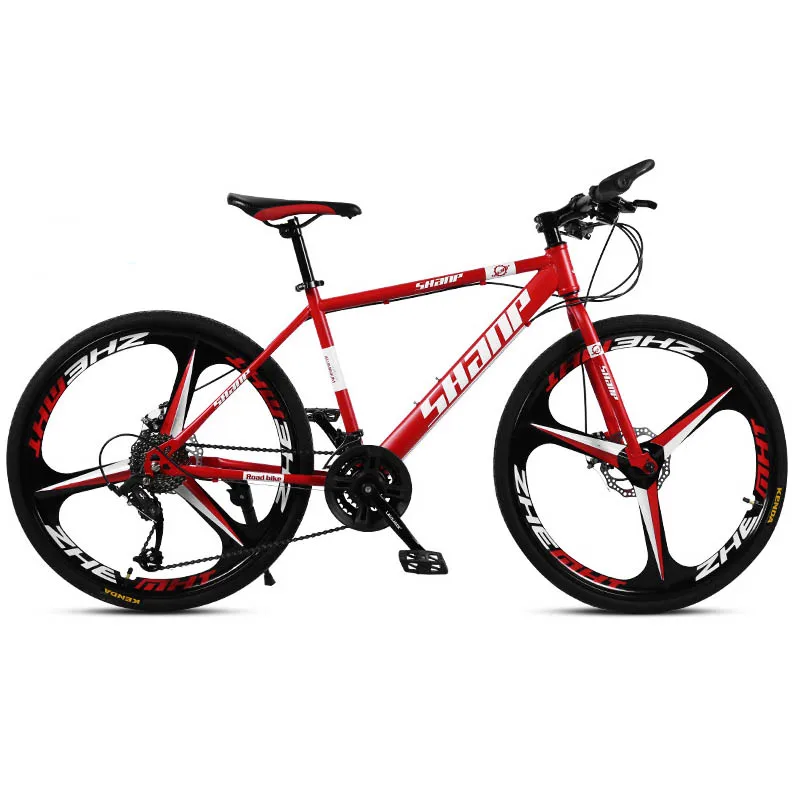 27 speed Карбоновый стальной горный велосипед двойной дисковые тормоза Системы внедорожные переменной Скорость 21/24/27/30 Скорость Sepeda Gunung унисекс - Цвет: 27 speed