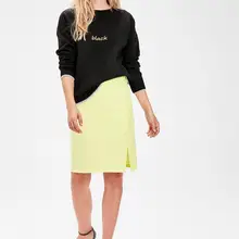 Trendyol зеленая юбка с деталями TWOAW20ET0101