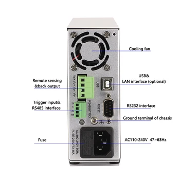 Henghui Adjustable DC power supply 80V 5A LED Digital Lab Bench Power Source Stabilized Power Supply Voltage Regulator Switch 3