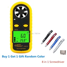 10 шт./лот Смарт Сенсор AR816 цифровой анемометр Поток воздуха Измеритель влажности измеритель скорости ветра