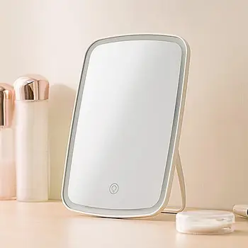 

Portable Touch Screen USB Rechargeable LED Lighted Makeup Cosmetic Hand Mirror