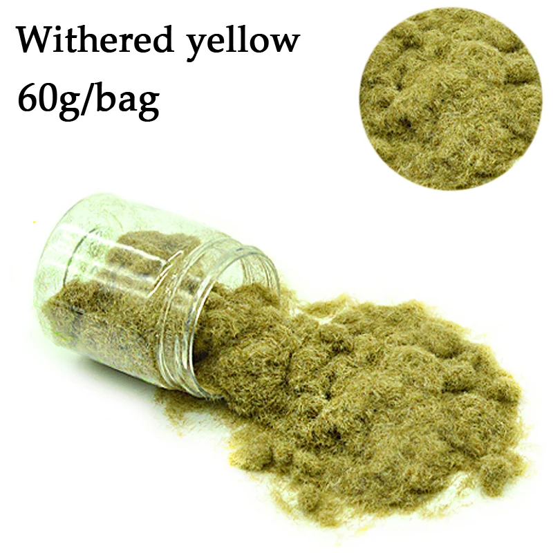 Static Grass Powder Turf Flocking Nylon Toy Model Scene Making 60g six-color / monochrome diorama sand table simulation plant 8