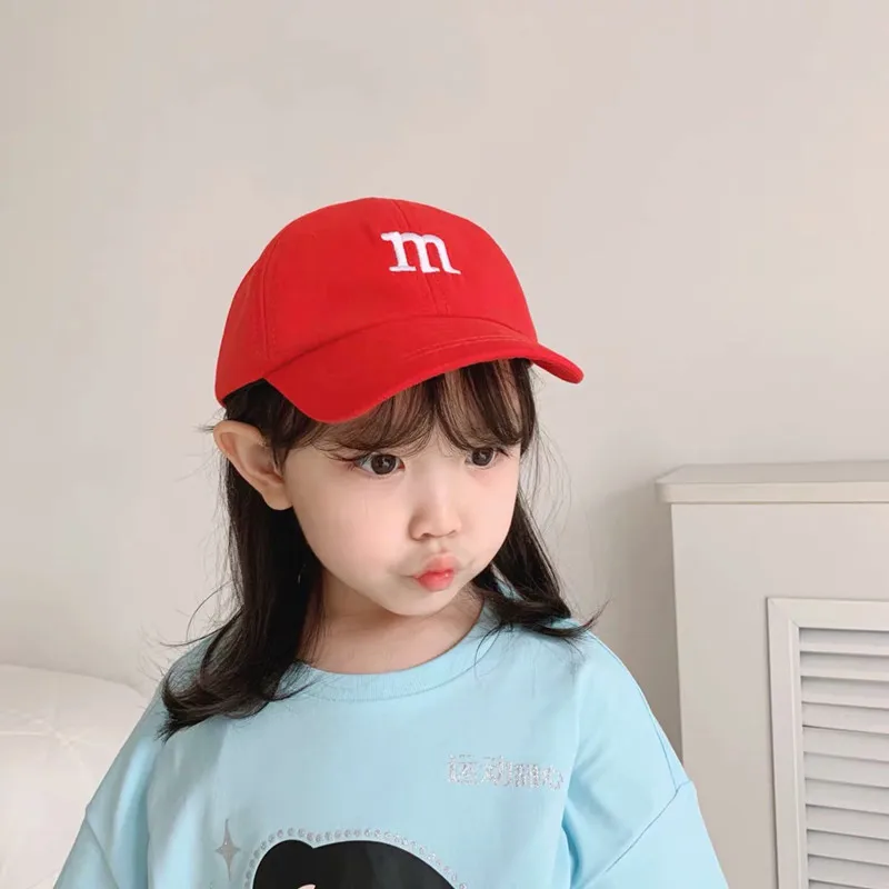 

Kids Cartoon Smiling Face Letter Embroidery Baseball Cap Children's Rainbow Color Hat Boys Girls Baby Unisex Sunscreen Visor Cap