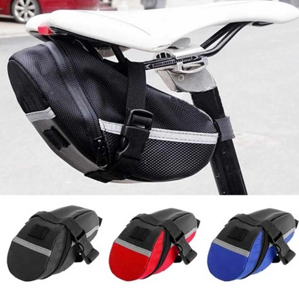 Cycling Saddle Bag,Bike Tail Rear Pouch, Outdoor Cycling Mountain Bike Seat Saddle Bag, Bicycle Back Strap-On Seat Storage Bag