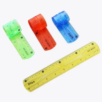 

Plastic Straight Ruler Super Elastic Student Stationery Drawing Translucent Infinite Bendable Ruler Random Color 20cm 1PC