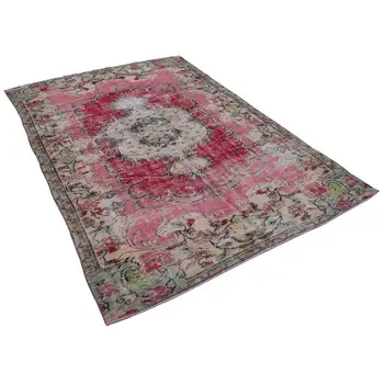 

186x261 Cm Red Handmade English Vintage Area Rug-6x9 Ft