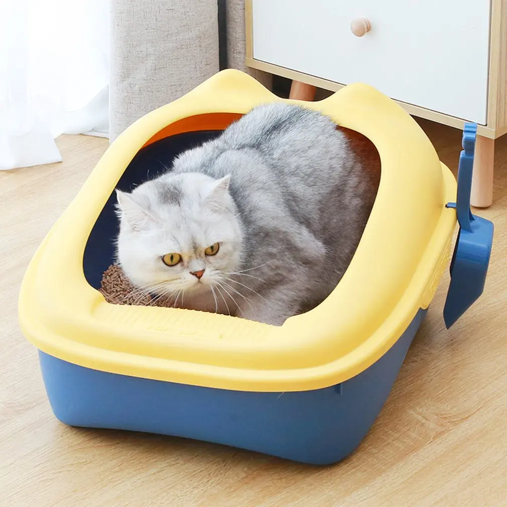 Новый полузакрытый контейнер для кошачьего туалета дезодорирующий туалет с