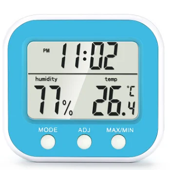 

Indoor temperature and humidity meter home nursery temperature meter alarm clock digital humidity meter