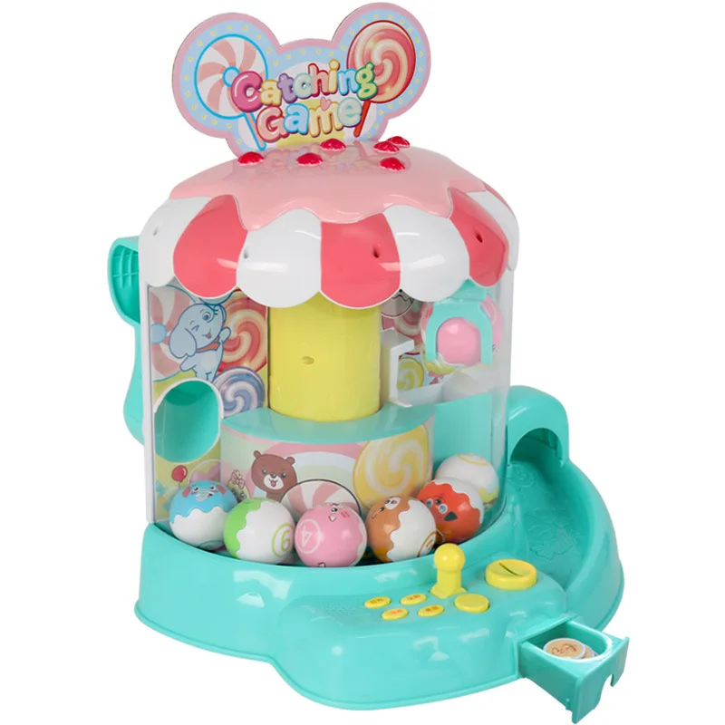 

Toy Children's Scratch Crane Machine Mini Scratch Clip Doll Electric Coin Educational Game Console 1804