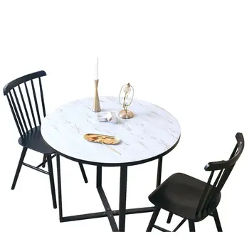 

Marble pattern PVC Table Cloth Round Waterproof Oil Proof Table cover Round Tablecloths coffe table outdoor patio furniture
