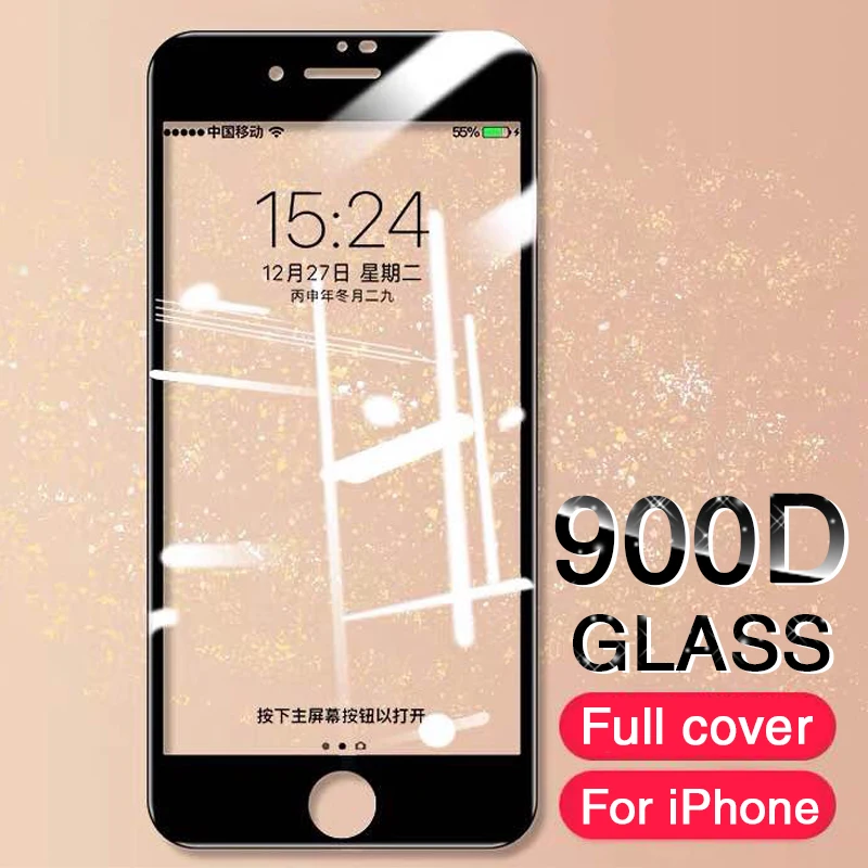 

900D protective glass for iPhone 6 6S 7 8 plus X XS 11 pro MAX glass on iphone 7 8 plus XR XS MAX 11 Pro MAX 11 screen protector