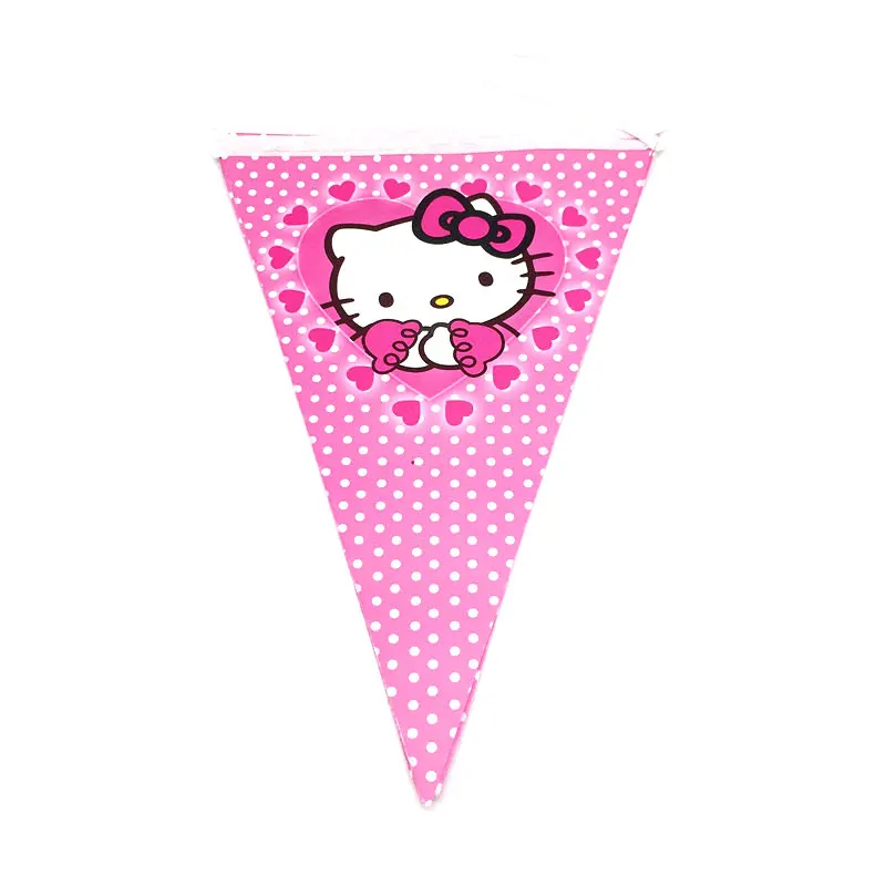 Flags-10pcs Для детей 10 человек мальчик взрослых день рождения поставки hello kitty вечерние украшения наборы бумага Гарланд чашки, ребенок, Душ - Цвет: Flags-10pcs