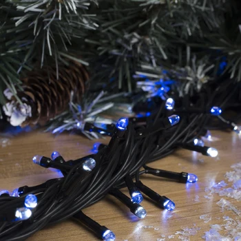 

Garland "Thread" 20 m, IP44, dark thread, 200 LED, white-blue glow, flashing, 220V