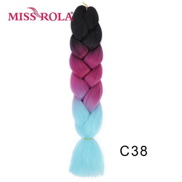 New Colors Synthetic Glowing Hair Twist Braids Ombre Color For white Women Braiding Hair Extensions Jumbo Braids KaneKalon Hair C38
