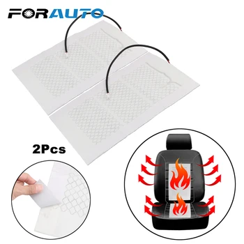 

2Pcs 12V Car Heated Seat Covers Pad Car Styling Winter Warmer Safe Heater Mat Carbon Fiber Auto Seat Heating Pad Universal