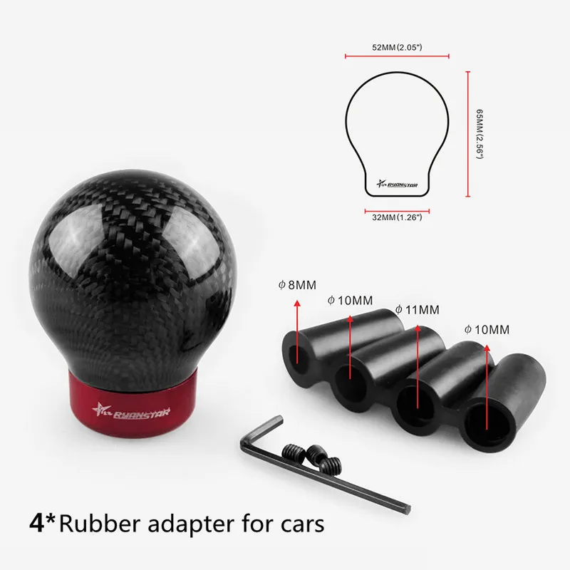 

Universal Carbon Fiber Car Gear Shift Knob Converter Gear Lever Adapter For Manual/Automatic Modification Gear Shift Accessories